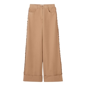 Ruffle Wide Leg Trousers