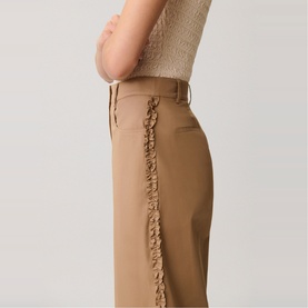 Ruffle Wide Leg Trousers