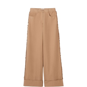 Ruffle Wide Leg Trousers