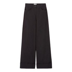 Turn-Up Wide Leg Trousers
