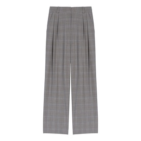Checked High-Rise Suit Trousers