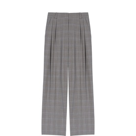 Checked High-Rise Suit Trousers