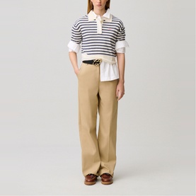 Pressed Crease Straight Leg Trousers