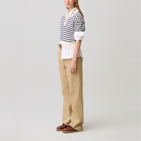 Pressed Crease Straight Leg Trousers