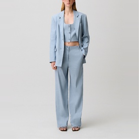 Pressed Crease Straight Leg Trousers