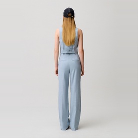 Pressed Crease Straight Leg Trousers