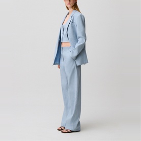 Pressed Crease Straight Leg Trousers