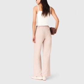 Tweed Embellished Wide Leg Trousers