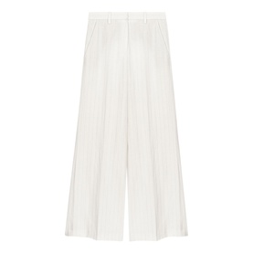 Pinstripe High-Rise Wide Leg Trousers