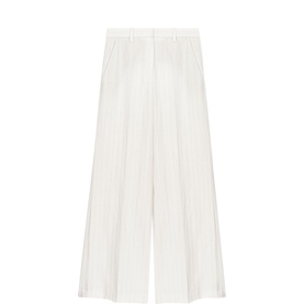 Pinstripe High-Rise Wide Leg Trousers