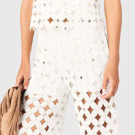 Mirror Crochet Straight Leg Trousers