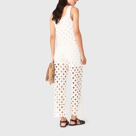 Mirror Crochet Straight Leg Trousers