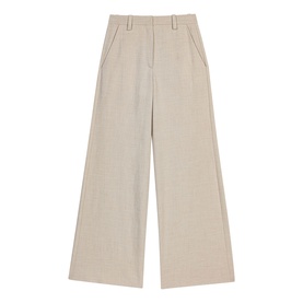 Textured High-Rise Wide Leg Trousers
