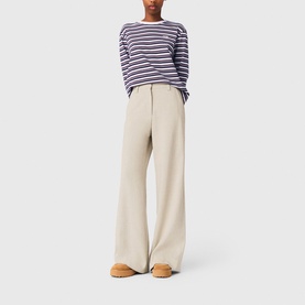 Textured High-Rise Wide Leg Trousers