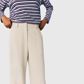 Textured High-Rise Wide Leg Trousers