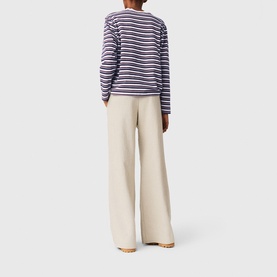 Textured High-Rise Wide Leg Trousers