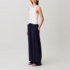 Drawstring Wide Leg Trousers