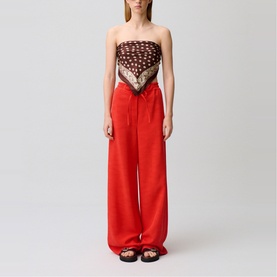Drawstring Wide Leg Trousers