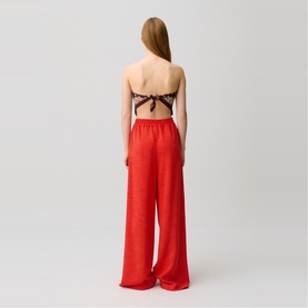Drawstring Wide Leg Trousers
