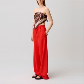 Drawstring Wide Leg Trousers