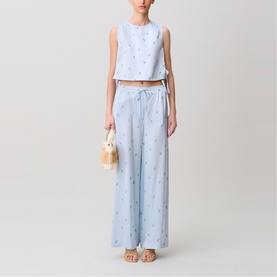 Floral Wide Leg Trousers