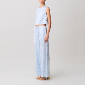 Floral Wide Leg Trousers