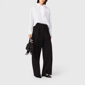 Balloon High-Rise Wide Leg Suit Trousers