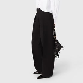Balloon High-Rise Wide Leg Suit Trousers