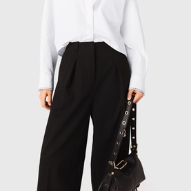 Balloon High-Rise Wide Leg Suit Trousers