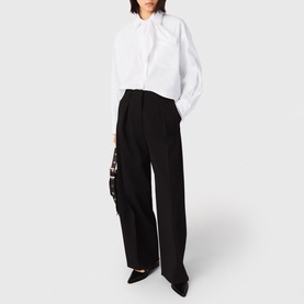 Balloon High-Rise Wide Leg Suit Trousers