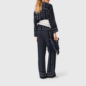 Printed Wide Leg Trousers