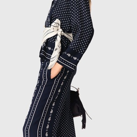 Printed Wide Leg Trousers