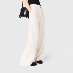Tweed High-Rise Wide Leg Trousers