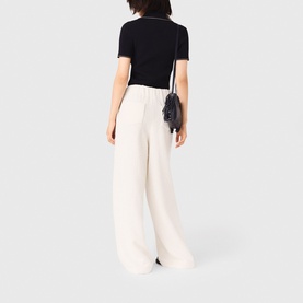 Tweed High-Rise Wide Leg Trousers