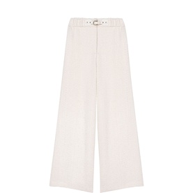 Tweed High-Rise Wide Leg Trousers