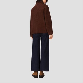 Patch Pocket High-Rise Wide Straight Leg Jeans