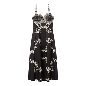 Floral Embroidered Flared Dress