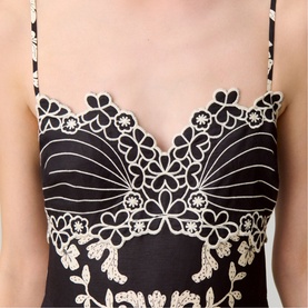 Floral Embroidered Flared Dress