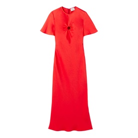 Hardware Detail Flared Dress