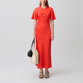 Hardware Detail Flared Dress