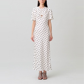 Keyhole Polka Dot Dress