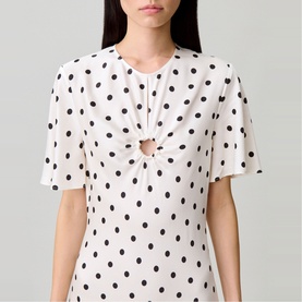 Keyhole Polka Dot Dress