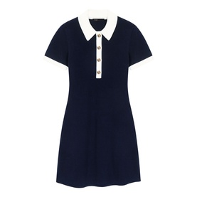 Contrast Trim Polo Mini Dress