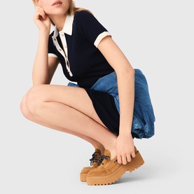 Contrast Trim Polo Mini Dress