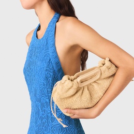 Floral Halterneck Backless Flared Dress