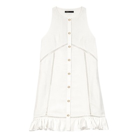 Embroidered Mini Flared Dress