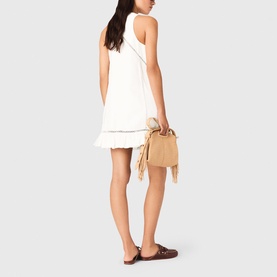 Embroidered Mini Flared Dress