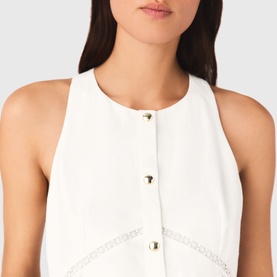 Embroidered Mini Flared Dress