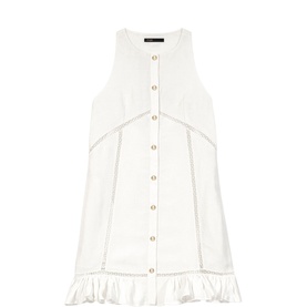Embroidered Mini Flared Dress