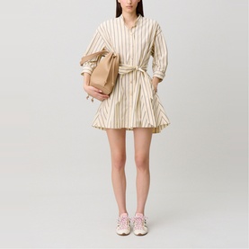 Striped Mini Shirt Dress